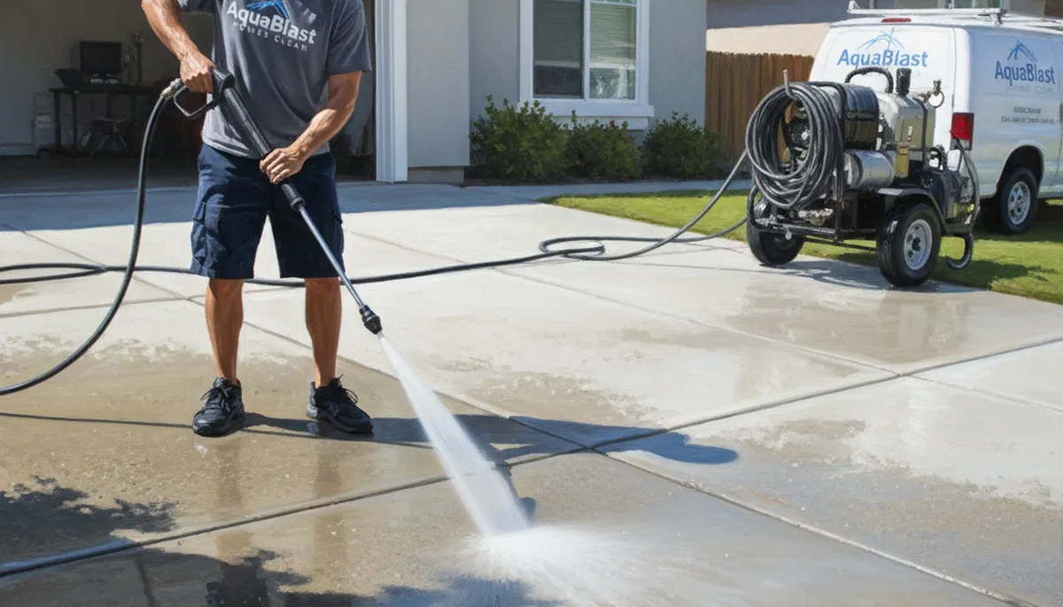 Concrete pressure cleaning service in Cherry Hill, NJ for driveways and patios