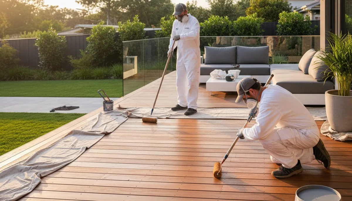 Cherry Hill, NJ deck painting service for wood deck protection and weather-resistant finish