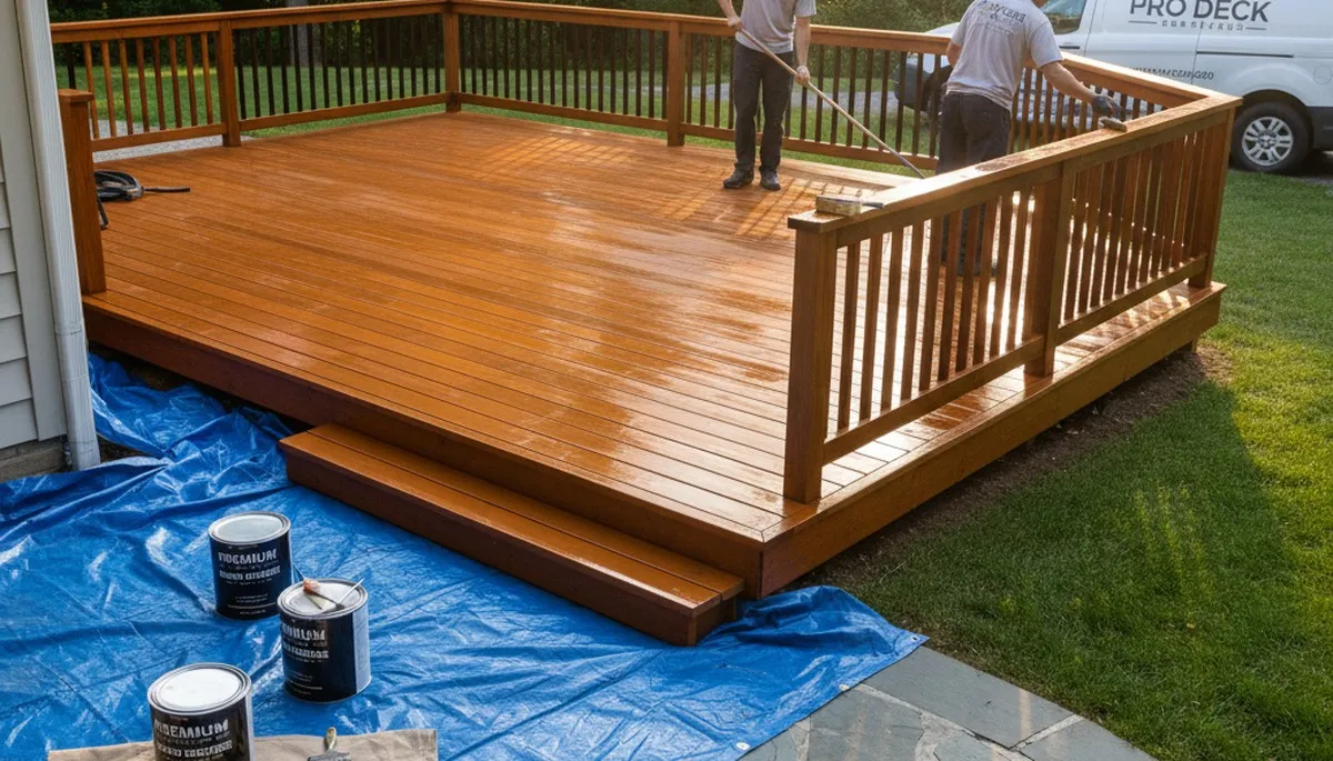 Deck staining service in Cherry Hill, NJ for weather protection and a fresh wood finish