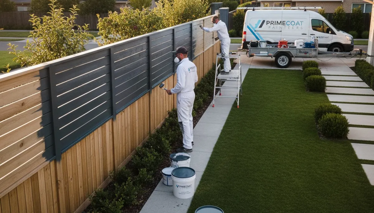 Fence painting in Cherry Hill, NJ by Cherry Hill Paint Pros for wood and metal fences