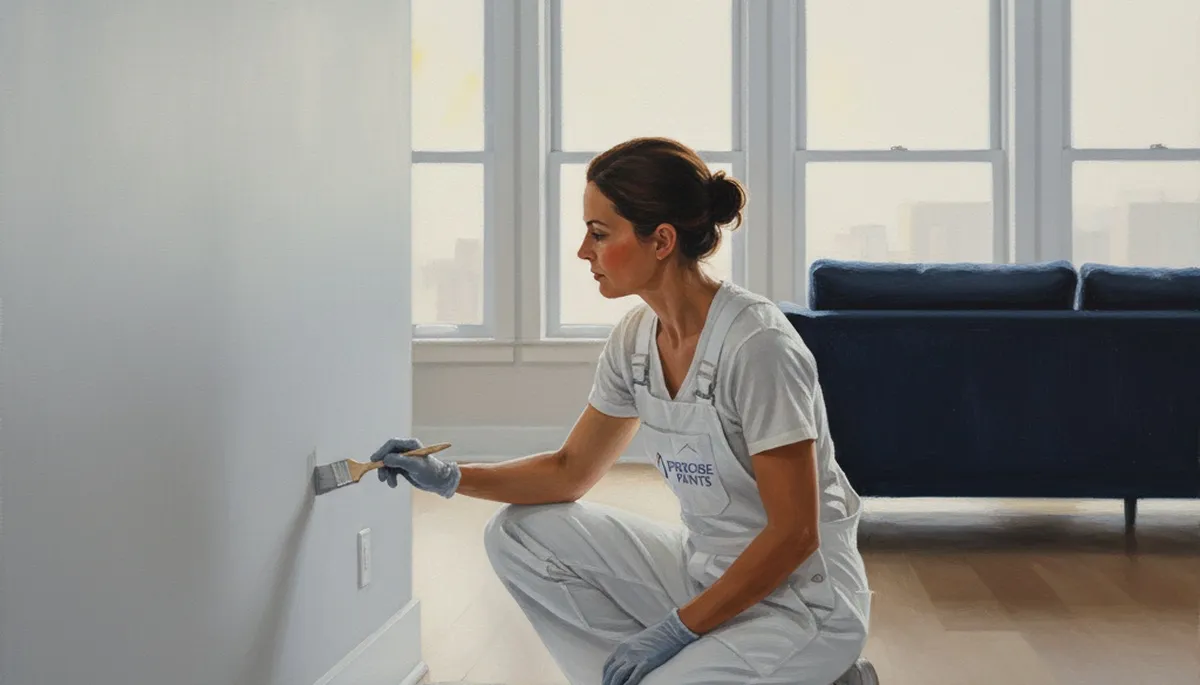 Cherry Hill, NJ painter repairing wall scuffs and paint chips for a clean touch-up finish