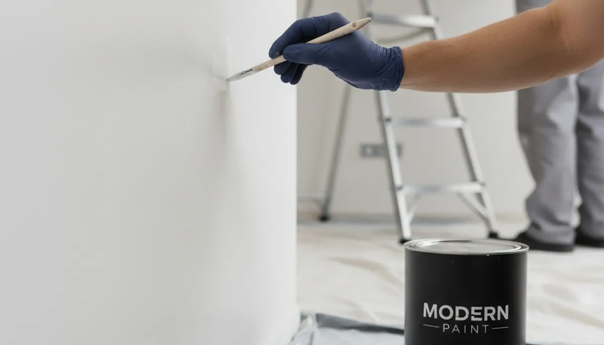 Cherry Hill, NJ painter repairing scuffs and chips with professional paint touch-up service