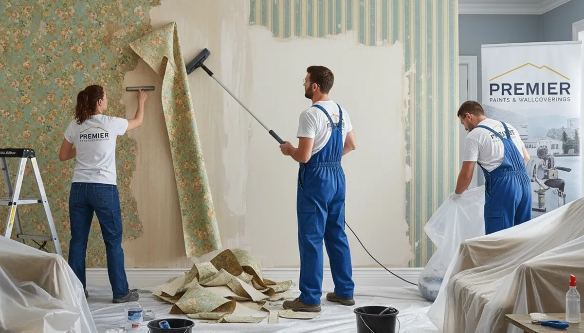 Cherry Hill, NJ wallpaper removal service prepping walls for a smooth paint finish